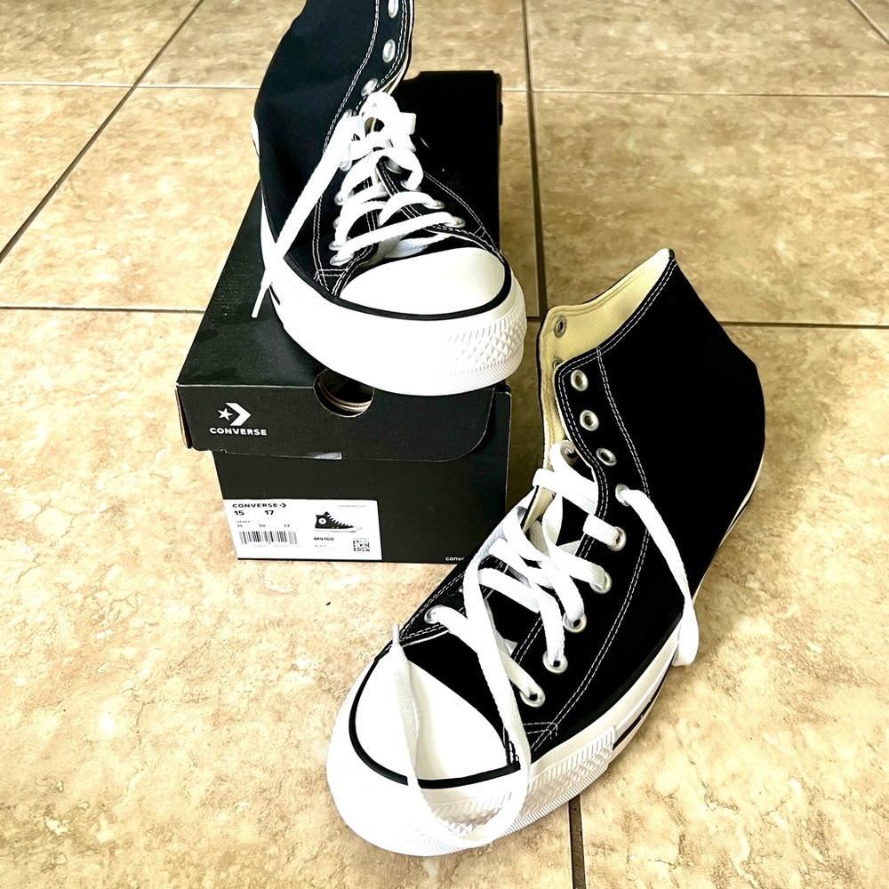 Converse High-Top Black Canvas Sneakers
